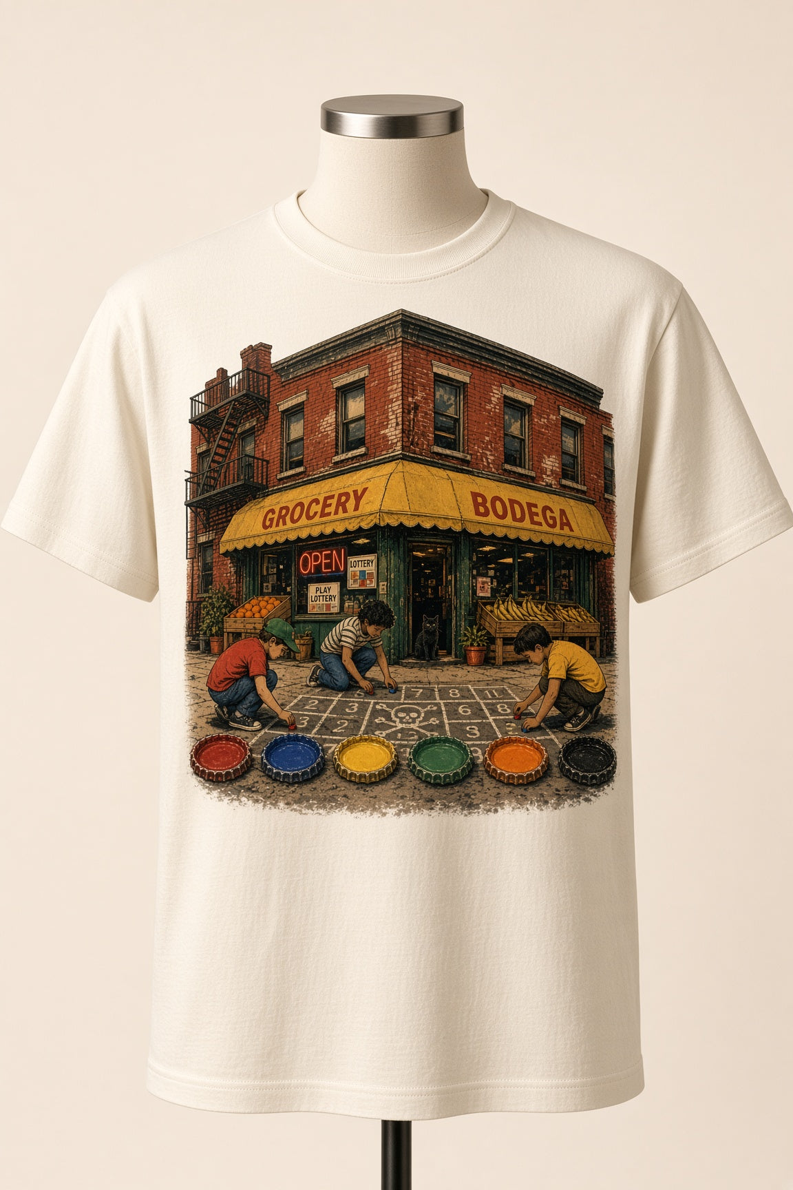 Bodega Skelly NYC Tee – Natural