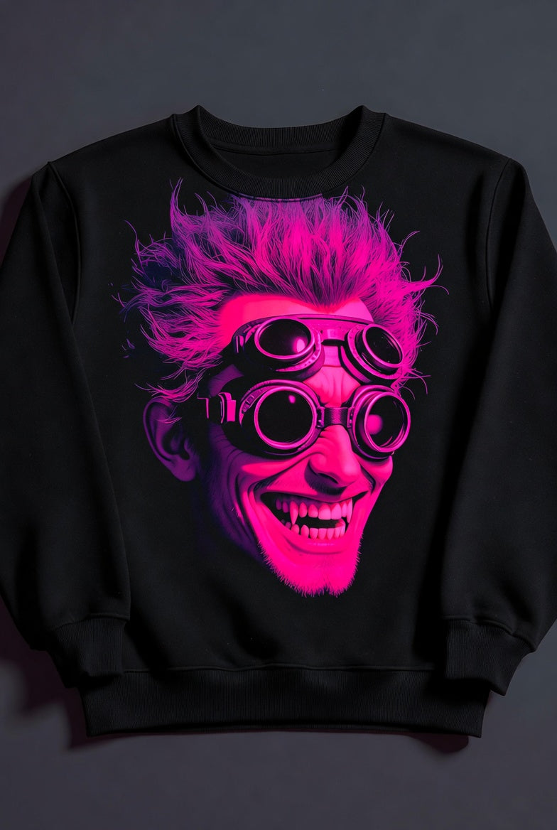 Mad Scientist Crewneck – Black / Pink
