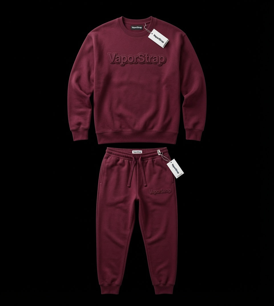 VaporStrap Burgundy Sweatsuit Set