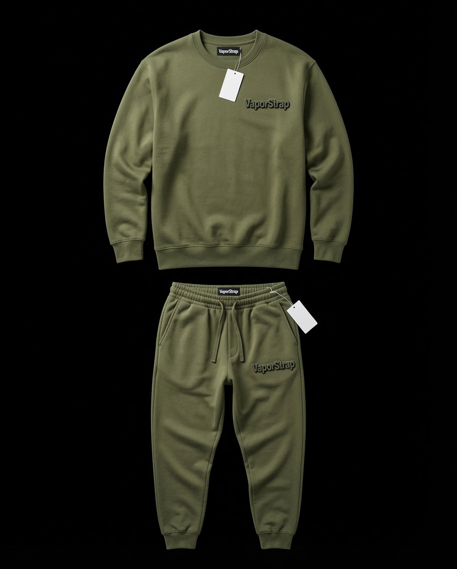 VaporStrap Olive Sweatsuit Set