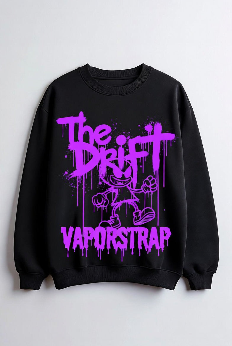 VaporStrap The Drift "Dark Warrior" Crewneck, The Drift Drop 04, neon streetwear