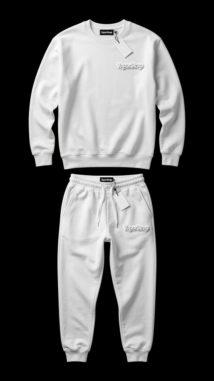 VaporStrap White Sweatsuit Set