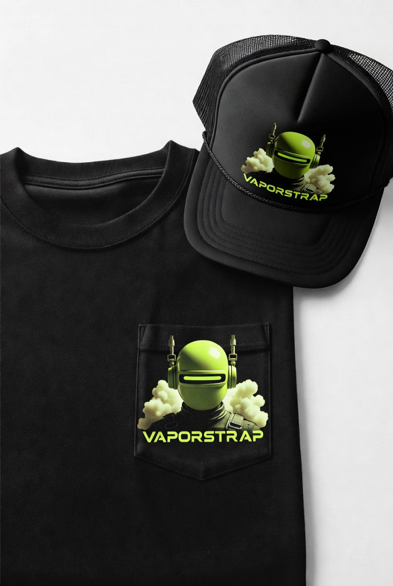 Lime Helmet Crewneck + Trucker Hat Set